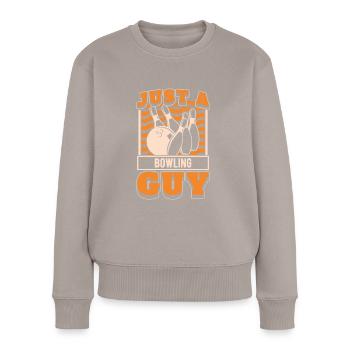 Bowling Bowlen Bowler Just A Bowling Guy - Women's Premium Organic Jumper - taupe - Front - Julia (174cm)