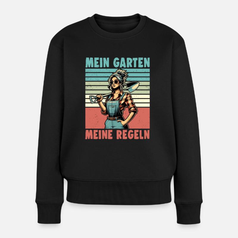 Garten Geschenk Gärtnerin Geburtstag Geschenk - Frauen Premium Bio Pullover - Schwarz