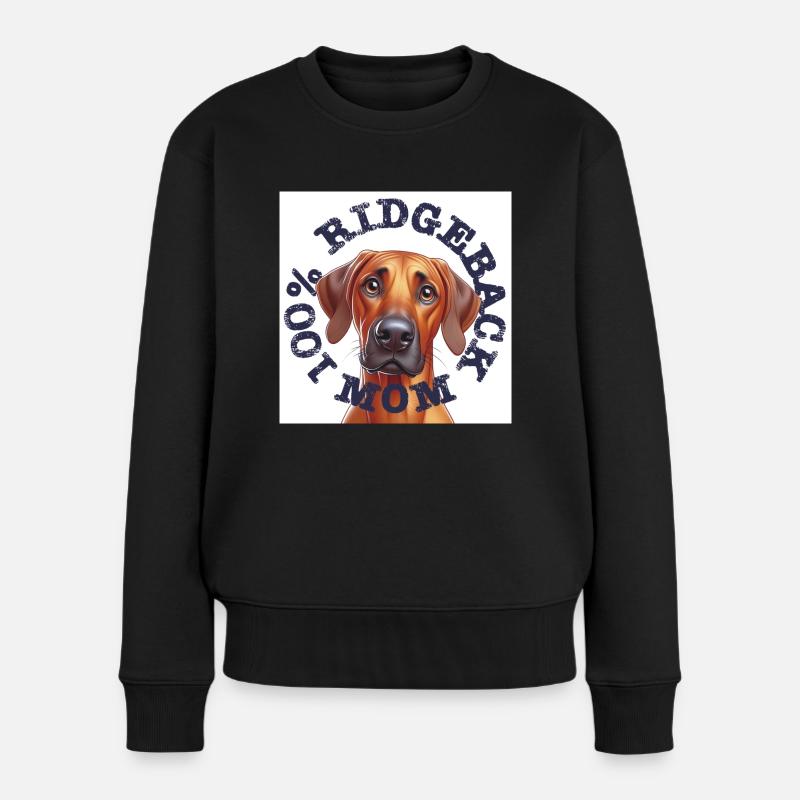 100% Ridgeback mom2 - Frauen Premium Bio Pullover - Schwarz
