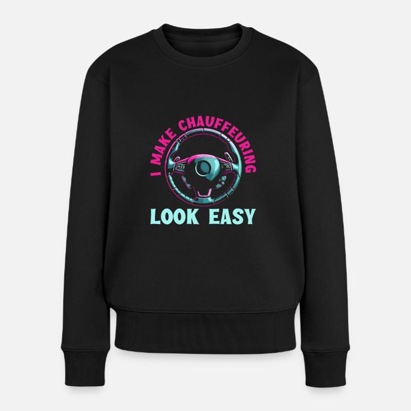 Chauffeur - Frauen Premium Bio Pullover - Schwarz