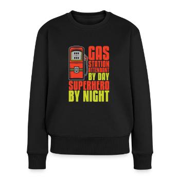 Pump attendant - Women's Premium Organic Jumper - black - Front - Julia (174cm)