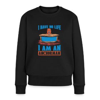 Presenter - Women's Premium Organic Jumper - black - Front - Julia (174cm)