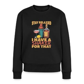 Barkeeper Bartender - Frauen Premium Bio Pullover - Schwarz - Vorne - Julia (174cm)