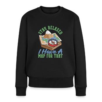 Geography Geographer - Women's Premium Organic Jumper - black - Front - Julia (174cm)