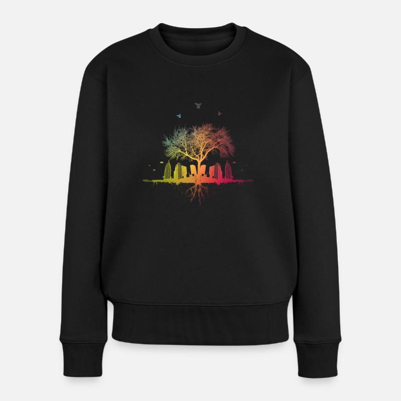 blurred city - Pull Premium bio Femme - noir