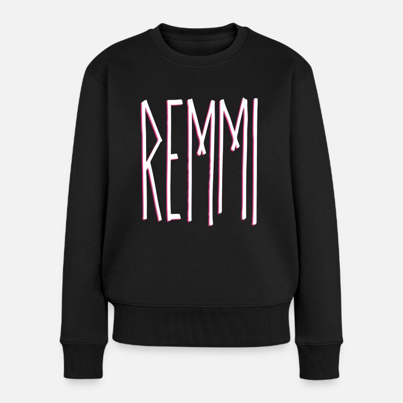 REMMI | Remmi-Demmi | Partnerlook - Frauen Premium Bio Pullover - Schwarz