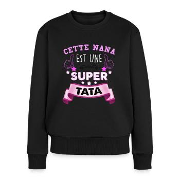 Dieses Küken ist eine tolle Tante schöne Tante Tante Tante - Frauen Premium Bio Pullover - Schwarz - Vorne - Julia (174cm)