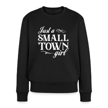 Nur ein kleines Stadtmädchen - Frauen Premium Bio Pullover - Schwarz - Vorne - Julia (174cm)