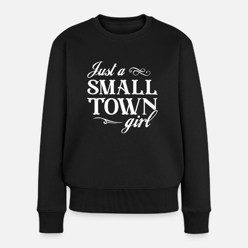 Juste une petite fille de ville - Pull Premium bio Femme - noir
