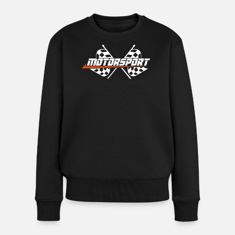 Sport automobile Drapeaux - Pull Premium bio Femme - noir