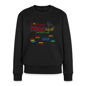 Titty Twister - Frauen Premium Bio Pullover - Schwarz - Vorne - Julia (174cm)