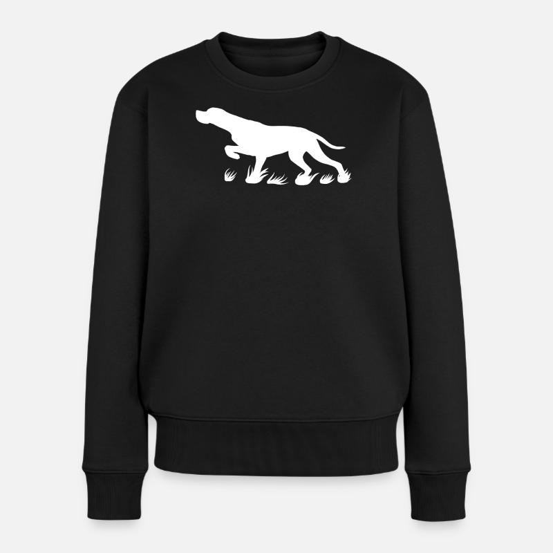 Pointer protruding (white) - Women's Premium Organic Jumper - black
