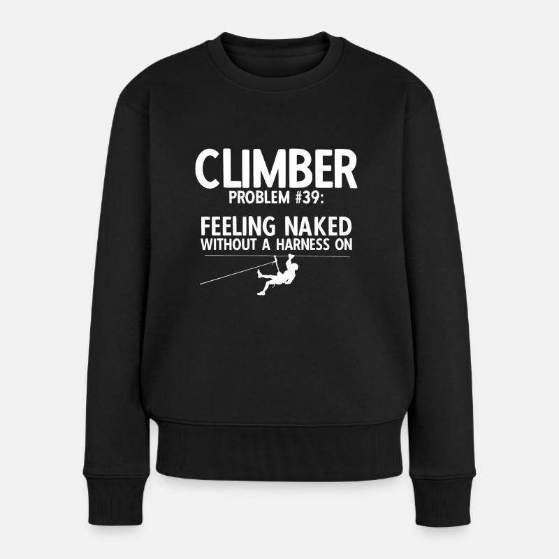 Klettern Bouldern - Frauen Premium Bio Pullover - Schwarz