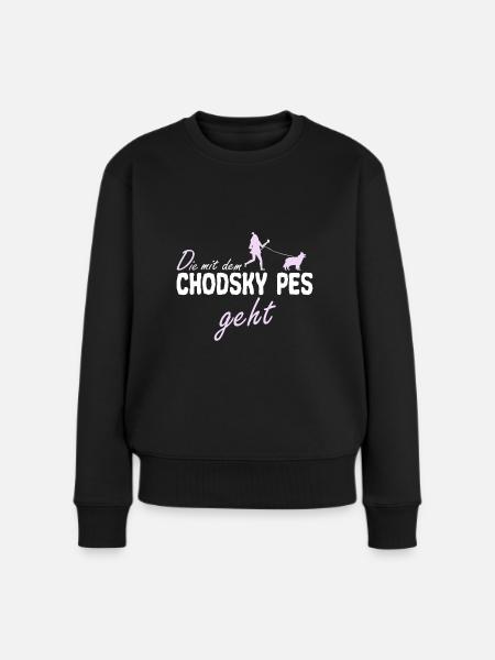 Chodsky Pes Böhmischer Schäferhund Lustiger Spruch - Frauen Premium Bio Pullover - Schwarz