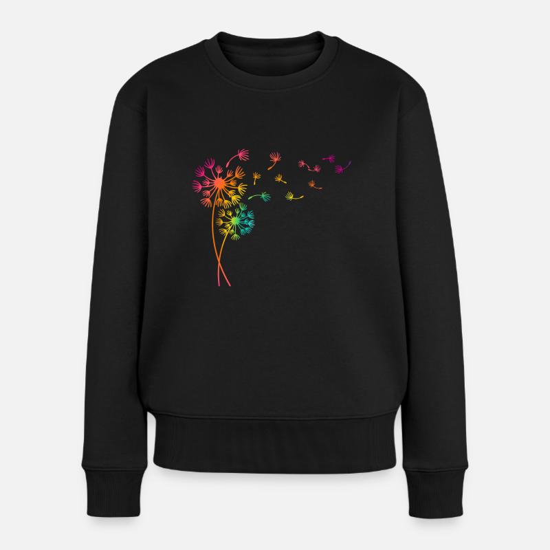 Löwenzahn - Frauen Premium Bio Pullover - Schwarz