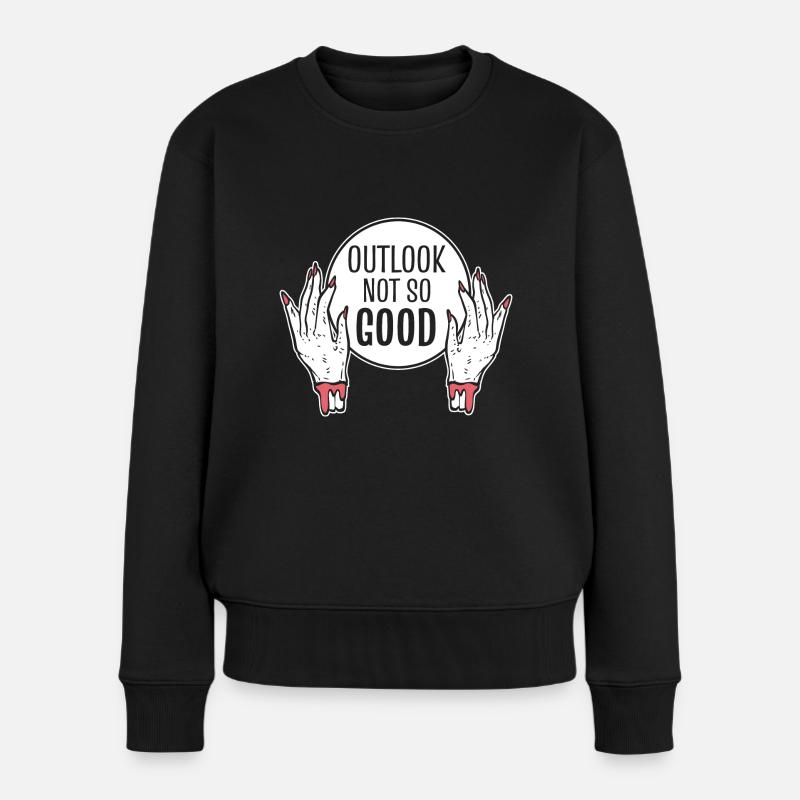 Lustiger Wahrsager Kristallgang - Frauen Premium Bio Pullover - Schwarz