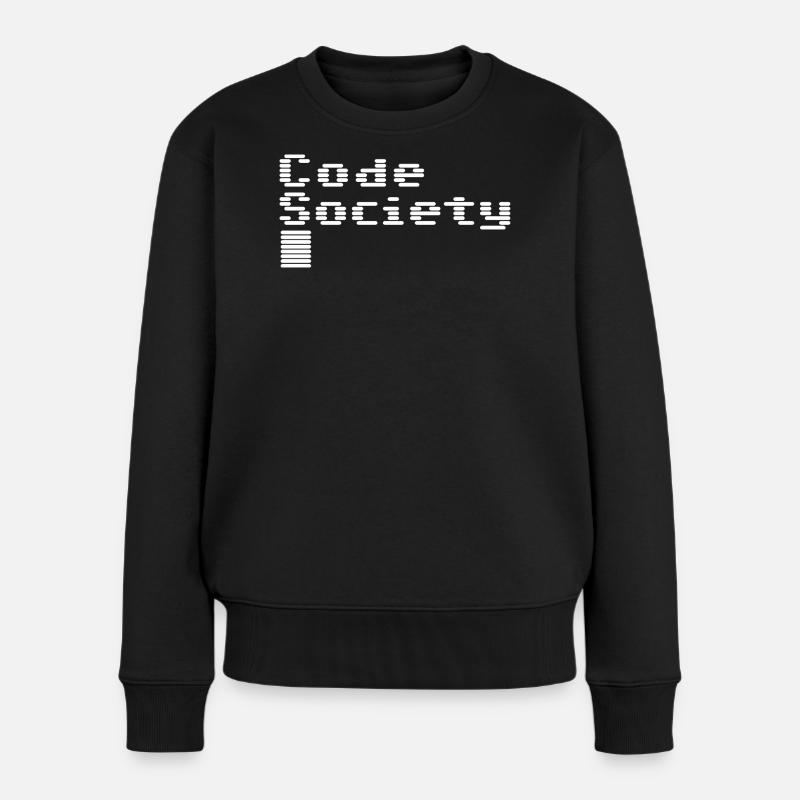 Code Society - Pull Premium bio Femme - noir