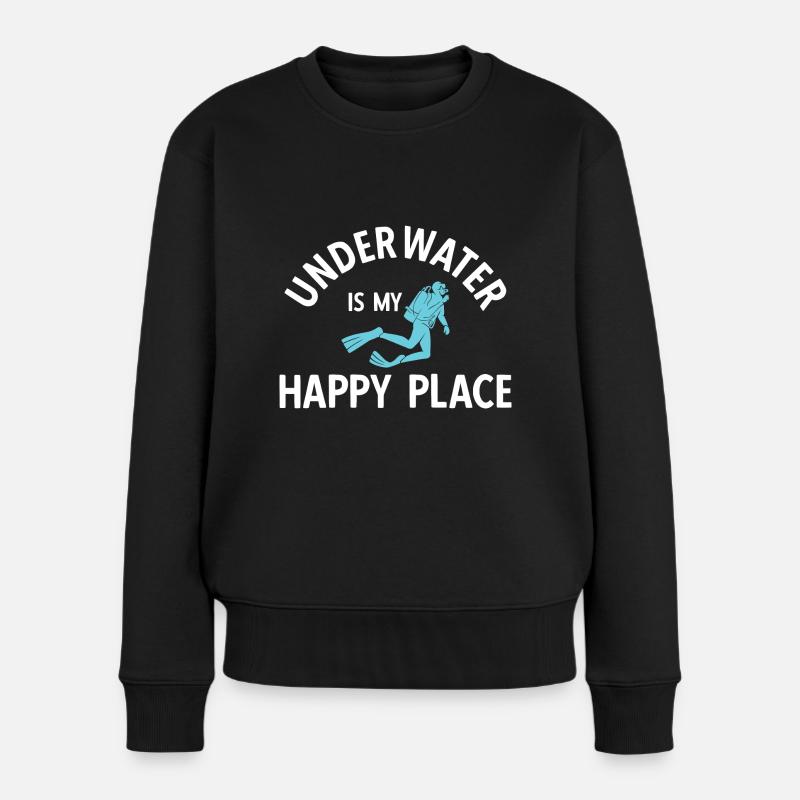 Apnoetaucher Freitaucher Taucher - Frauen Premium Bio Pullover - Schwarz