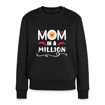 Mom in a million - Women's Premium Organic Jumper - black - Front - Julia (174cm)