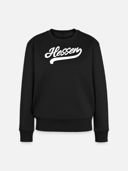 Hessen Retro - Frauen Premium Bio Pullover - Schwarz