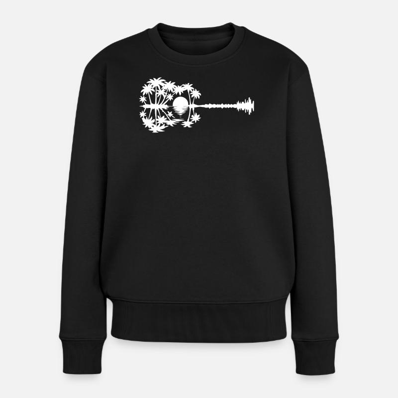 Tropical Sunset Silhouette Design - Women's Premium Organic Jumper - black
