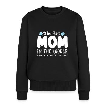 La Meilleure Maman Au Monde Meilleure Maman Maman - Pull Premium bio Femme - noir - Devant - Julia (174cm)