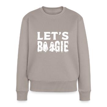 Let's Boogie Ballsaaltänzerin - Frauen Premium Bio Pullover - Taupe - Vorne - Julia (174cm)