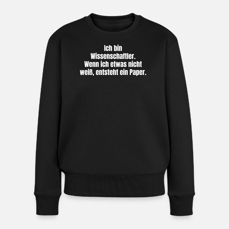 Wissenschaftler Paperwitz - Frauen Premium Bio Pullover - Schwarz