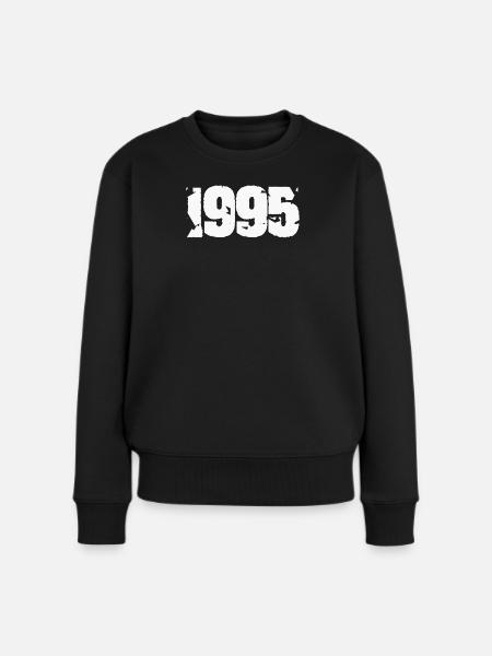 1995 - Frauen Premium Bio Pullover - Schwarz