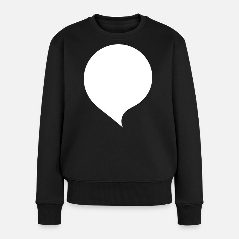 Sprechblase Comic selbst gestalten personalisieren - Frauen Premium Bio Pullover - Schwarz