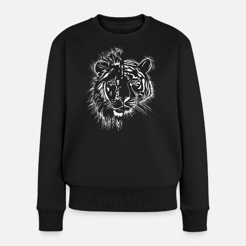 mi-lion mi-tigre - Pull Premium bio Femme - noir