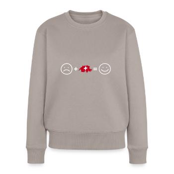 Suisse Suisse Suisse-Haut-Adige suisse - Pull Premium bio Femme - taupe - Devant - Julia (174cm)