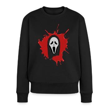 Masque d’horreur Scream Blood - Pull Premium bio Femme - noir - Devant - Julia (174cm)