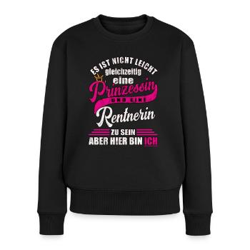Rentnerin Rente - Geschenk Rentenbeginn Frau - Frauen Premium Bio Pullover - Schwarz - Vorne - Julia (174cm)