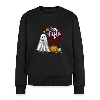 Trop mignon pour effrayer le fantôme blanc - Pull Premium bio Femme - noir - Devant - Julia (174cm)
