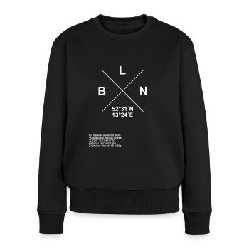 Berlin Coordinates – My Chaos, My Home - Women's Premium Organic Jumper - black - Front - Julia (174cm)