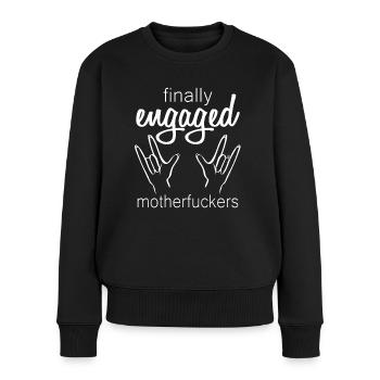 Engagement hen party wedding - Women's Premium Organic Jumper - black - Front - Julia (174cm)