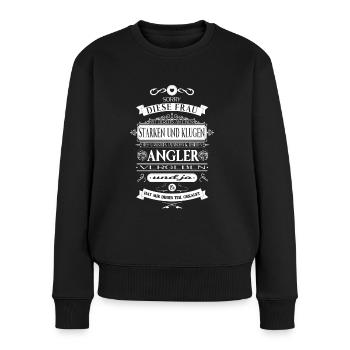 Diese Frau ist an einen Angler vergeben. Angeln - Frauen Premium Bio Pullover - Schwarz - Vorne - Julia (174cm)