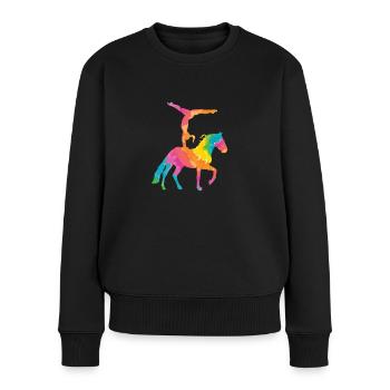 Voltigieren Chevau équestre équitation équitation équitation - Pull Premium bio Femme - noir - Devant - Julia (174cm)