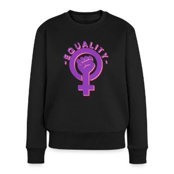 Gleichberechtigung - Feminismus Frauenrechte - Frauen Premium Bio Pullover - Schwarz - Vorne - Julia (174cm)