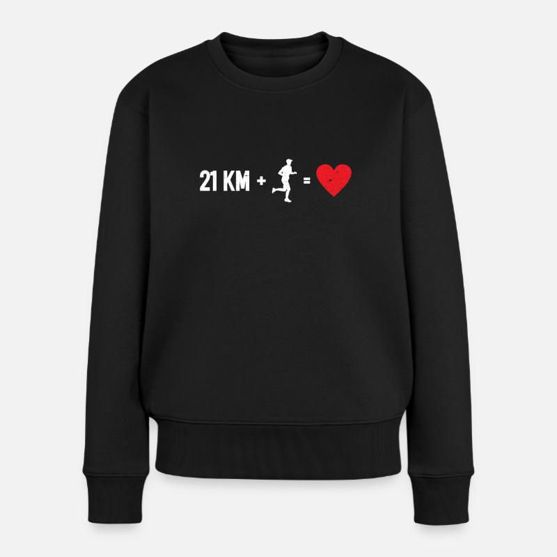 Coureurs de semi-marathon Coureurs de marathon Athlètes - Pull Premium bio Femme - noir