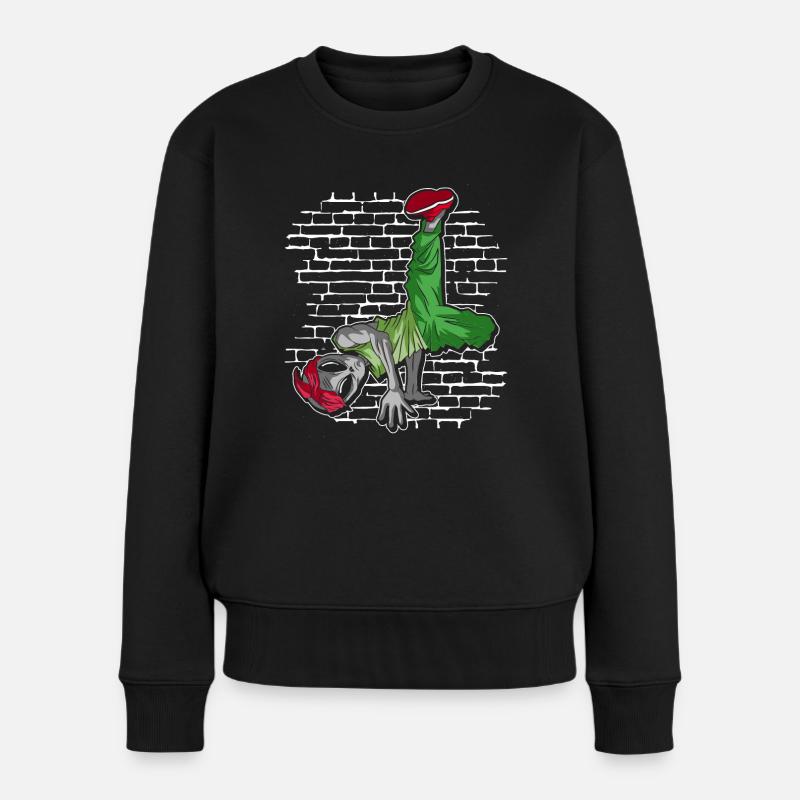 Breakdance Alien - Breakdance Hip Hop - Frauen Premium Bio Pullover - Schwarz