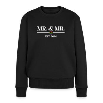 Gay Pride Hochzeit 2024 Homo-Ehe - Frauen Premium Bio Pullover - Schwarz - Vorne - Julia (174cm)