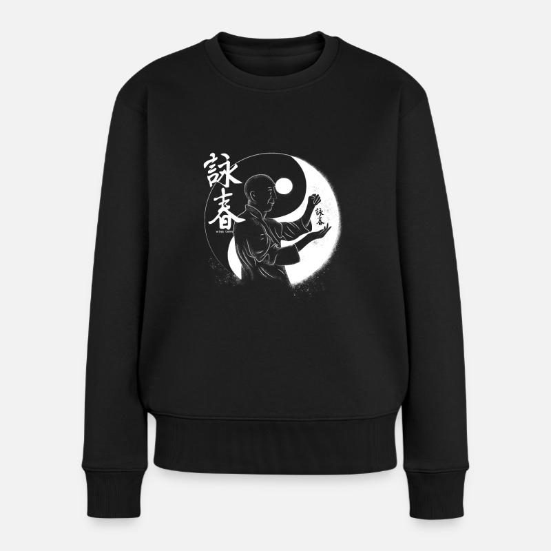 Wing Chun Kung Fu - Frauen Premium Bio Pullover - Schwarz