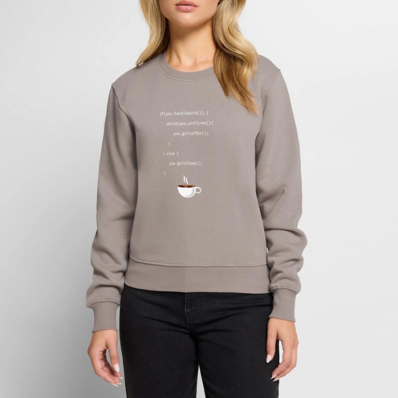 Programming Coffee Full Stack Coder Software Women's Premium Organic Jumper