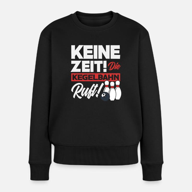 Kegeln Mannschaftssport - Frauen Premium Bio Pullover - Schwarz