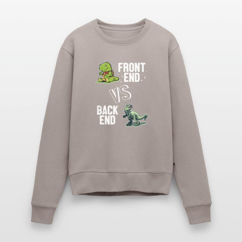 Frontend vs. Backend Developer Full Stack Women's Premium Organic Jumper