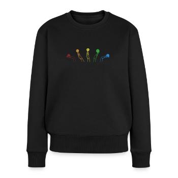 Contact Juggling LGBT Rainbow Jonglage - Frauen Premium Bio Pullover - Schwarz - Vorne - Julia (174cm)