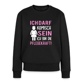 Lustige Pflegekraft Gesundheitswesen MFA Funhsirt - Frauen Premium Bio Pullover - Schwarz - Vorne - Julia (174cm)