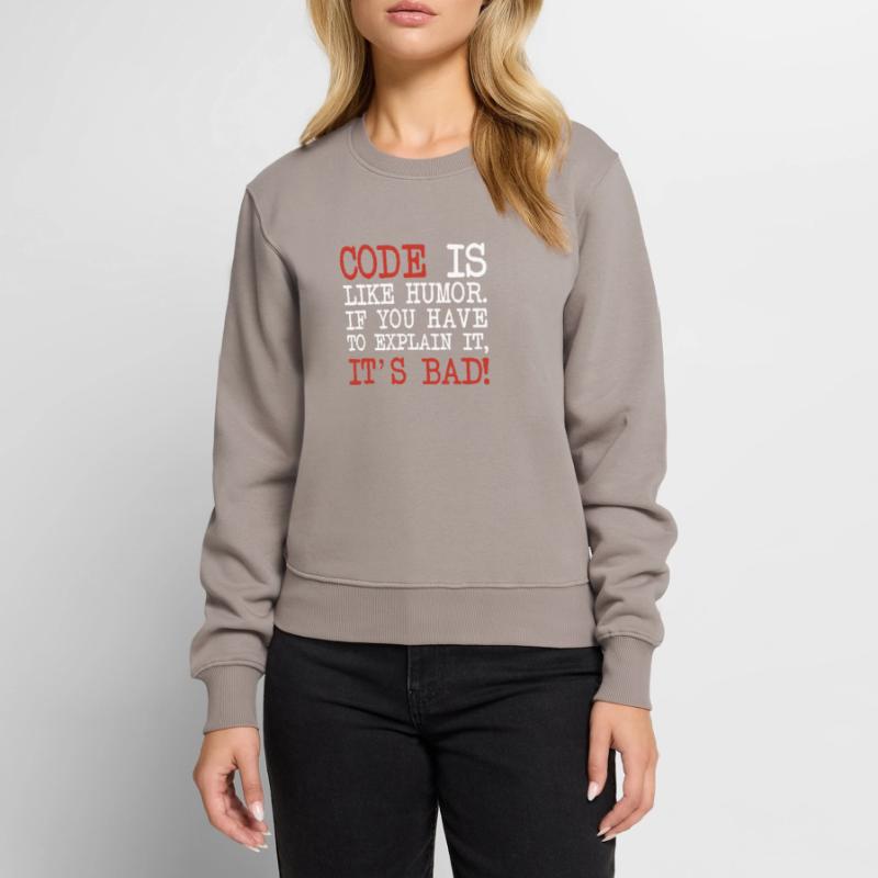 Code Explanation Developer Softwareentwickler Frauen Premium Bio Pullover
